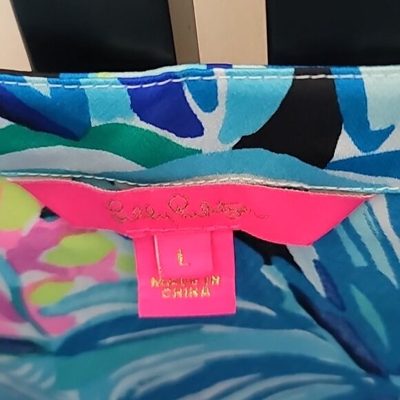 Lilly Pulitzer Margery Easy Fit Camo Blouse Floral Tropics Printed Tank Top - Picture 3 of 5